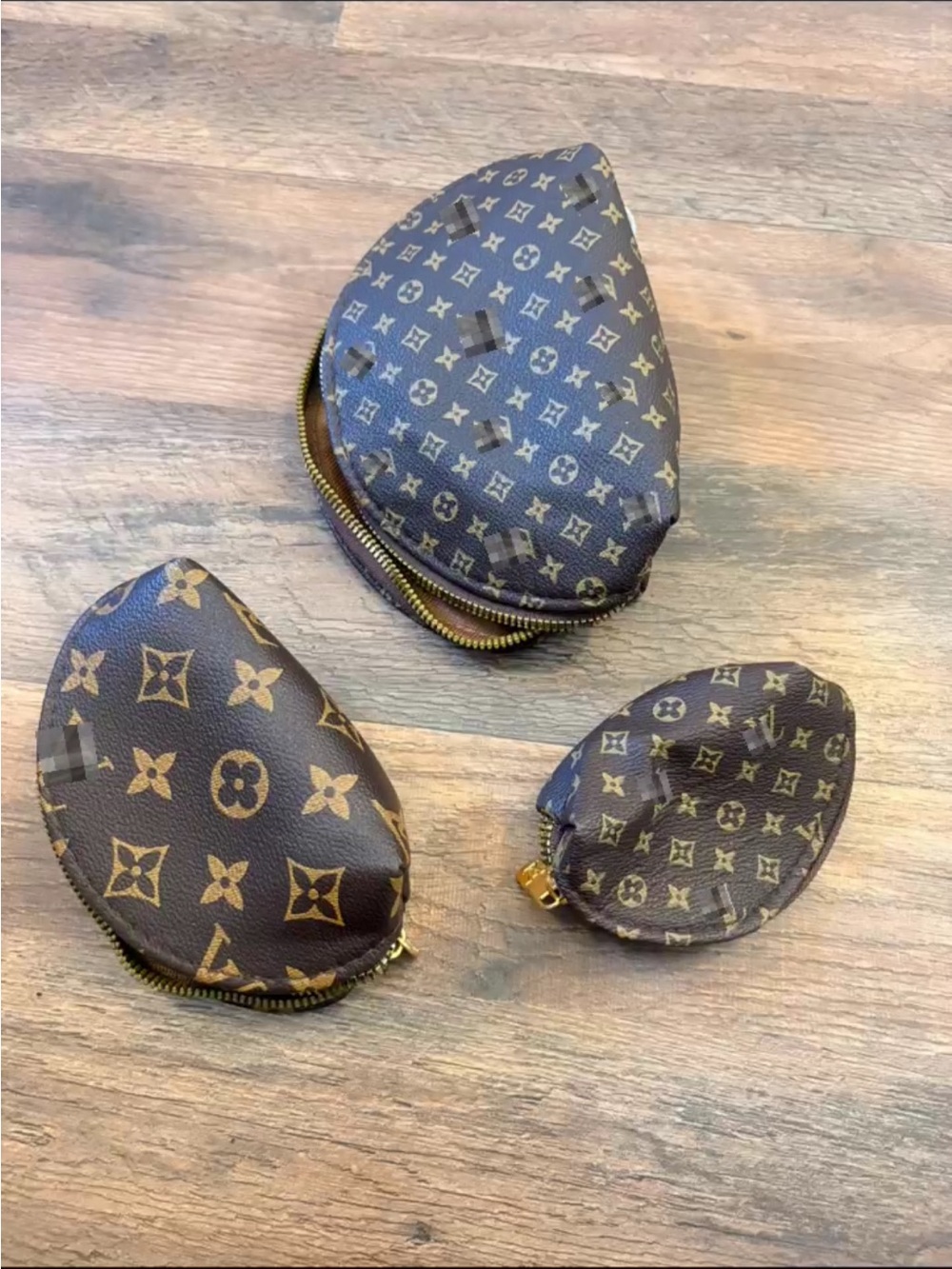3pc makeup/coin bag set